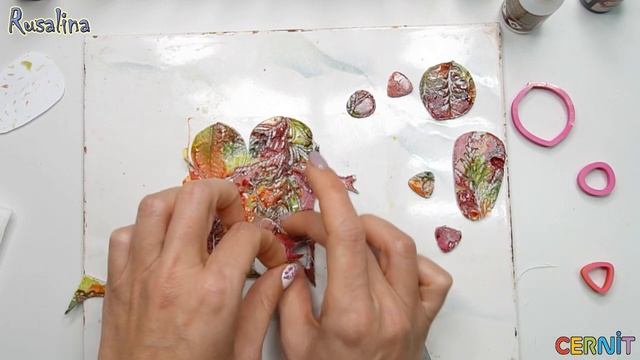 Этническое украшение | Полимерная глина и спиртовые чернила смотреть онлайн