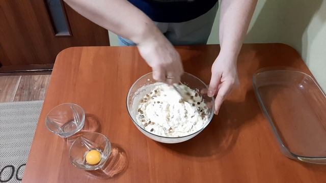 Запеканка. Только творог, яйца и сахар. Сладкая и вкусная. смотреть онлайн