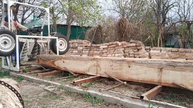 Ленточная пилорама и слабый двигатель. смотреть онлайн