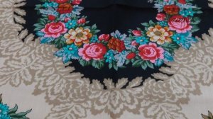 Павловопосадский платок-легенда! РЯБИНУШКА. Мировое признание. Впервые 18 колорит в нашей коллекции