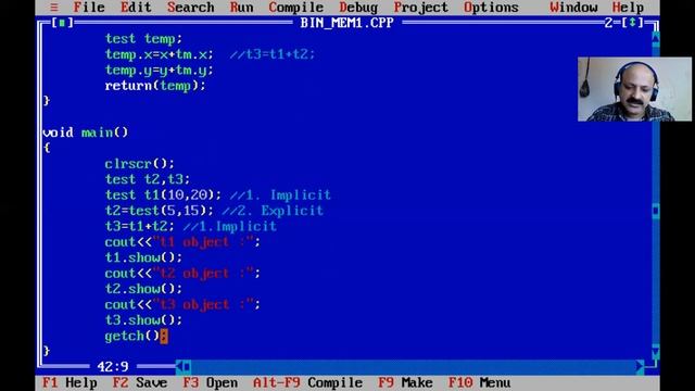 Binary Operator Overloading Using Member Function in C++ Programming Language