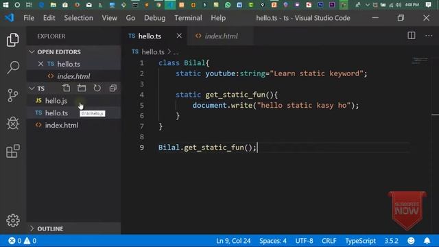 Typescript Tutorials in Hindi part 14 | Static Keyword in typescript | in Hindi/Urdu смотреть онлайн
