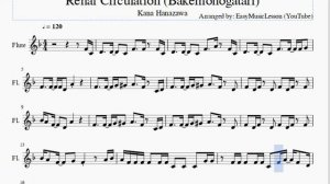 Flute Sheet Music: How to play Renai Circulation (Bakemonogatari) by Kana Hanazawa