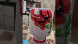 Модульное Оригами Большая Напольная Ваза. 3d Origami Vase