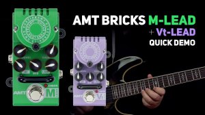 AMT Bricks M-Lead (JCM800 Emulates) + Vt-Lead (VHT Emulates) tube preamps DEMO (no talking)