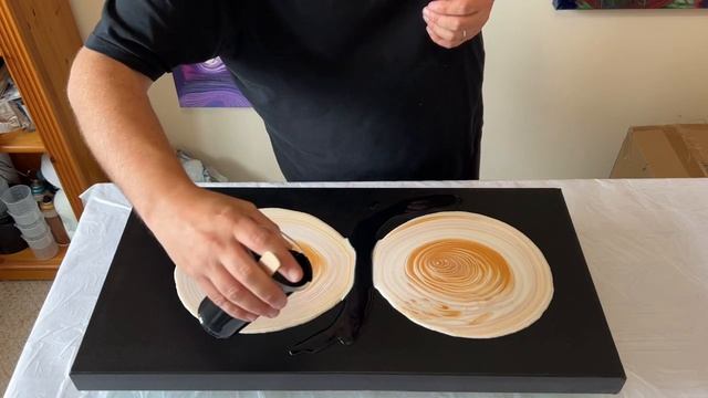 Gold Pearl Rings | Pearlescent Paint Technique - Acrylic Pour Art Paintings смотреть онлайн