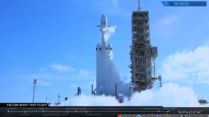 Запуск ракеты Falcon Heavy