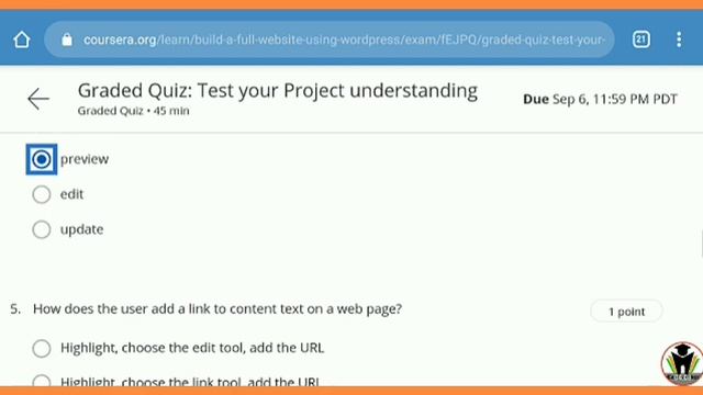 Coursera Project Answers | Build a Full Website using WordPress | Coursera Quiz Answers ?☺️?
