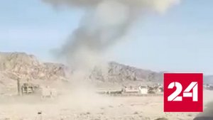 Место падения ракеты в египетской Нувейбе сняли на видео - Россия 24