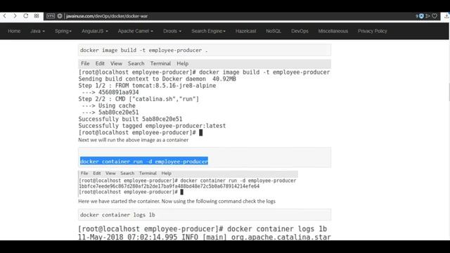 Docker Tutorial - Deploy Spring Boot WAR To Docker смотреть онлайн