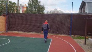 Строительство игровой площадки для стритбола и баскетбола.