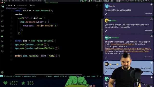 ?✨? | Node.js Developer Learns Deno v1 - Attempting to build a REST API to CRUD Dinosaurs