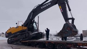 ПОГРУЗКА ЭКСКАВАТОРА VOLVO 480 /На трал