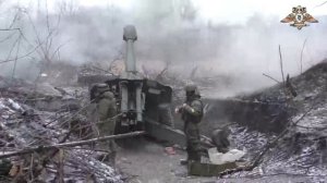 Работа артиллерии ДНР по позициям ВСУ