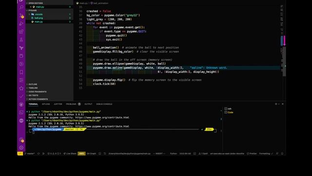 Python Game Development Intro with PyGame - Basic rendering loop ...