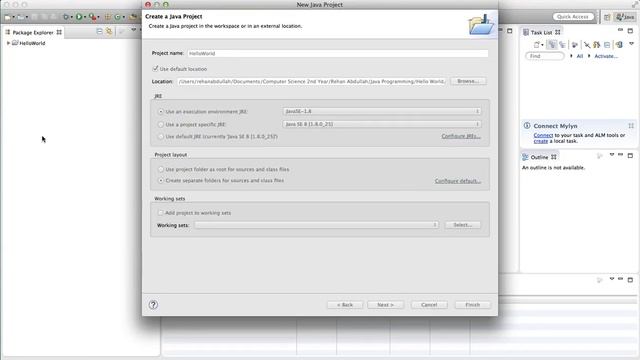PROGRAMMING IN JAVA using Eclipse - Tutorial 1 | Hello World смотреть онлайн