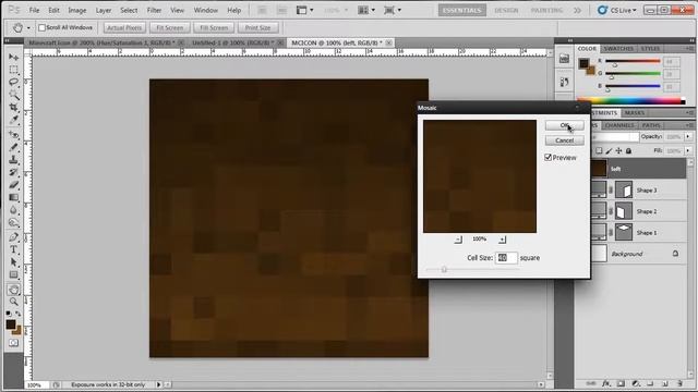 How to make the Minecraft icon! (Photoshop) смотреть онлайн