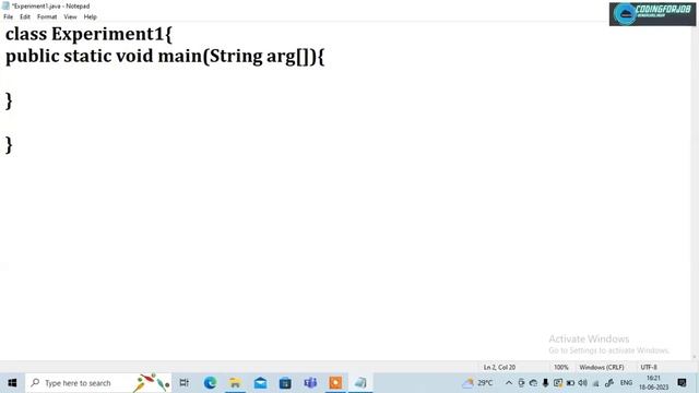 Experiment1.java| First Java Program Hello world