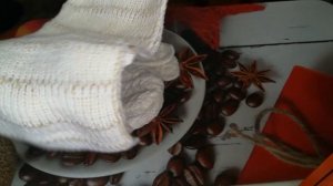 Вязаный комплект шапка, варежки, шарф