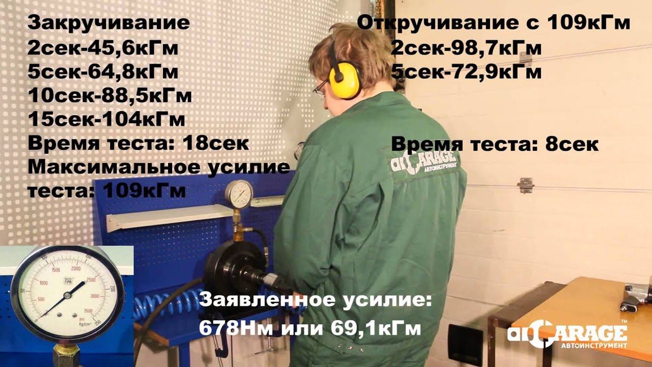 Тест пневматического гайковерта King Tony 33411-050