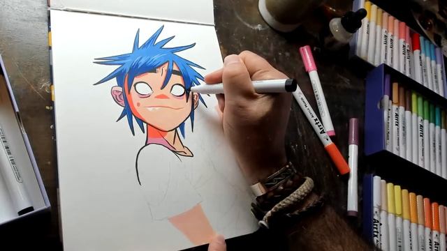 Trying out Acrylic Markers by Arrtx (and maybe drawing 2D from Gorillaz) смотреть онлайн