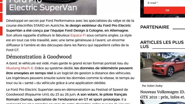 Ford Pro Electric SuperVan : 2000 chevaux sous la capot et des airs d'Espace F1 ! смотреть онлайн