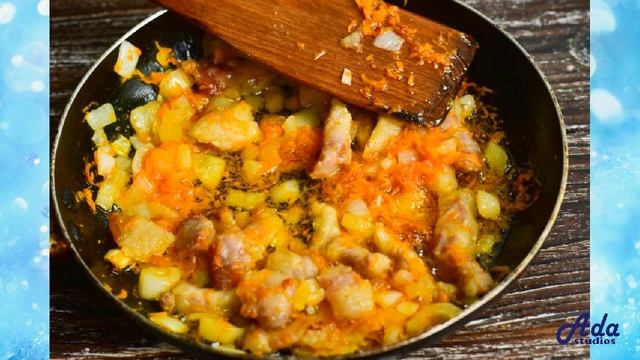 Галушки с салом Рецепт, пошаговый, как приготовить, видеорецепт