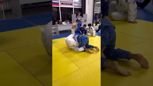 Judo Shime-Wazaтехника удушающего приёма со сбивом правосторонней и разносторонней стойки.ORTUS.K