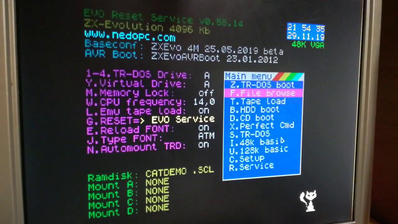 CatDemo на ZX Evolution