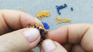 Серьги из бисера и бусин рондель. Мастер класс #серьгиизбисера #красивыесерьги #серьгиизбусинронлел