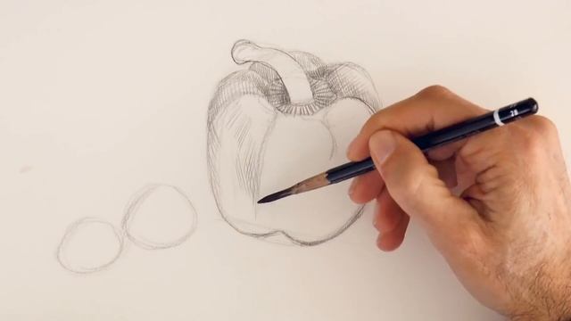 Cómo dibujar un bodegón - Naturaleza muerta - Pimentón y cebollas смотреть онлайн