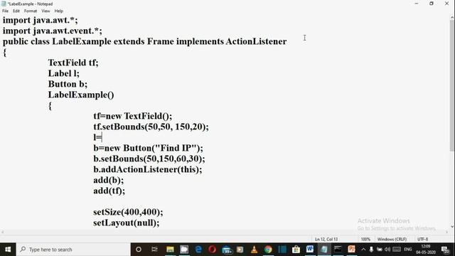 AWT Label Component Example Program with Event Handling in Java (हिंदी में) смотреть онлайн