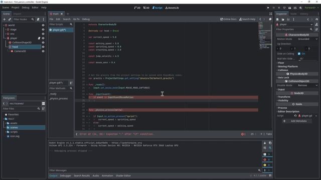 Godot  4.X : Ultimate First Person Controller Tutorial ( 2023 )