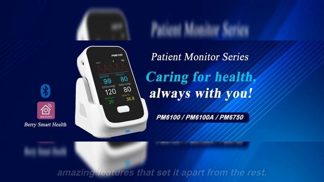 PM6100 Physiological Monitor Multi Parameter Diagnosis With Desk Charging Stand смотреть онлайн