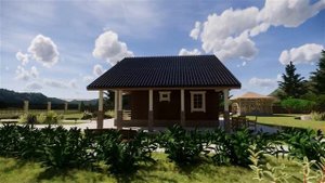 Проект дома 9х9. Каркасный дом с мансардой.