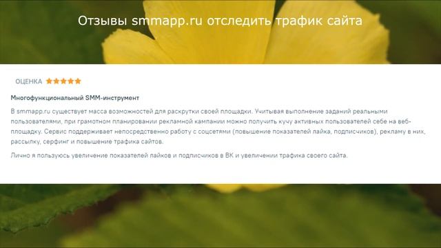 Отзывы smmapp.ru отследить трафик сайта смотреть онлайн