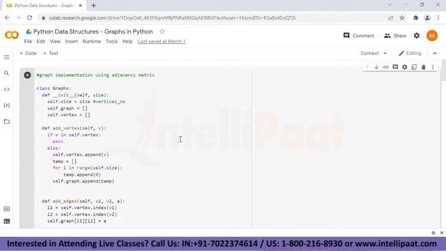 Graphs In Python | Operations On Graphs In Python | Data Structures Series | Intellipaat