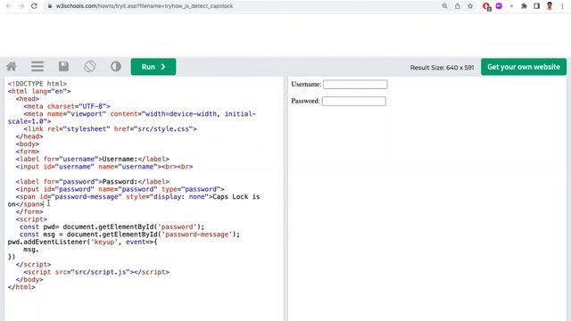 Detect Caps Lock Key Turned on or not | JavaScript смотреть онлайн