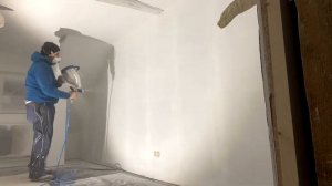 Knauf EASYPUTZ Rollputz 1 mm Sprühen / Spritzen mit Graco Texspray Fastfinish Pro