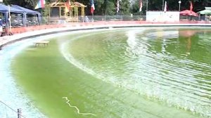 Запуск скоростной кордовой модели корабля.