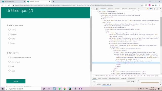 How To Hack Microsoft Forms Quiz Multiple Choice||100% WORKING