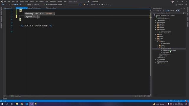 Create  Use Different Layouts for Different Pages  ASP.NET MVC