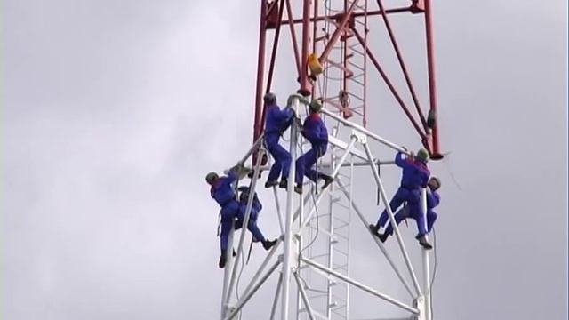 Высотный монтаж вышки для БС "Билайн" (17/09/2010)
