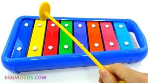 Learn Colors Pounding Toys Xylophone Finger Family Song Nursery Rhymes Body Paint EggVideos