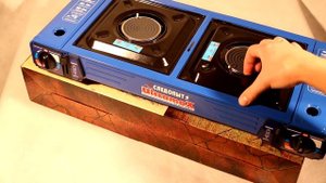 Газовая плита СЛЕДОПЫТ - UltramaX двойная с переходником