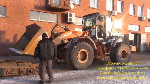 Разгрузка фронтального погрузчика HITACHI ZW 220 смотреть онлайн