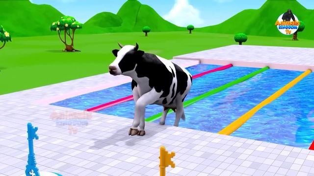 Animals Choose The Right Key With Cow Mammoth Elephant Gorilla Lion Tiger Wild Animals Matching Gam смотреть онлайн