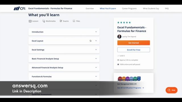 Free Excel Course with Certificate