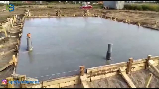 фундамент плита для каркасного дома / СПБ Фундамент смотреть онлайн