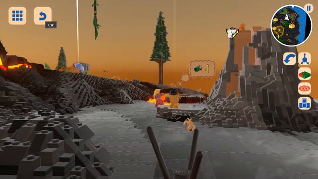 Игра Lego Worlds.Первобытный мир.Помогаем первобытным людям смотреть онлайн